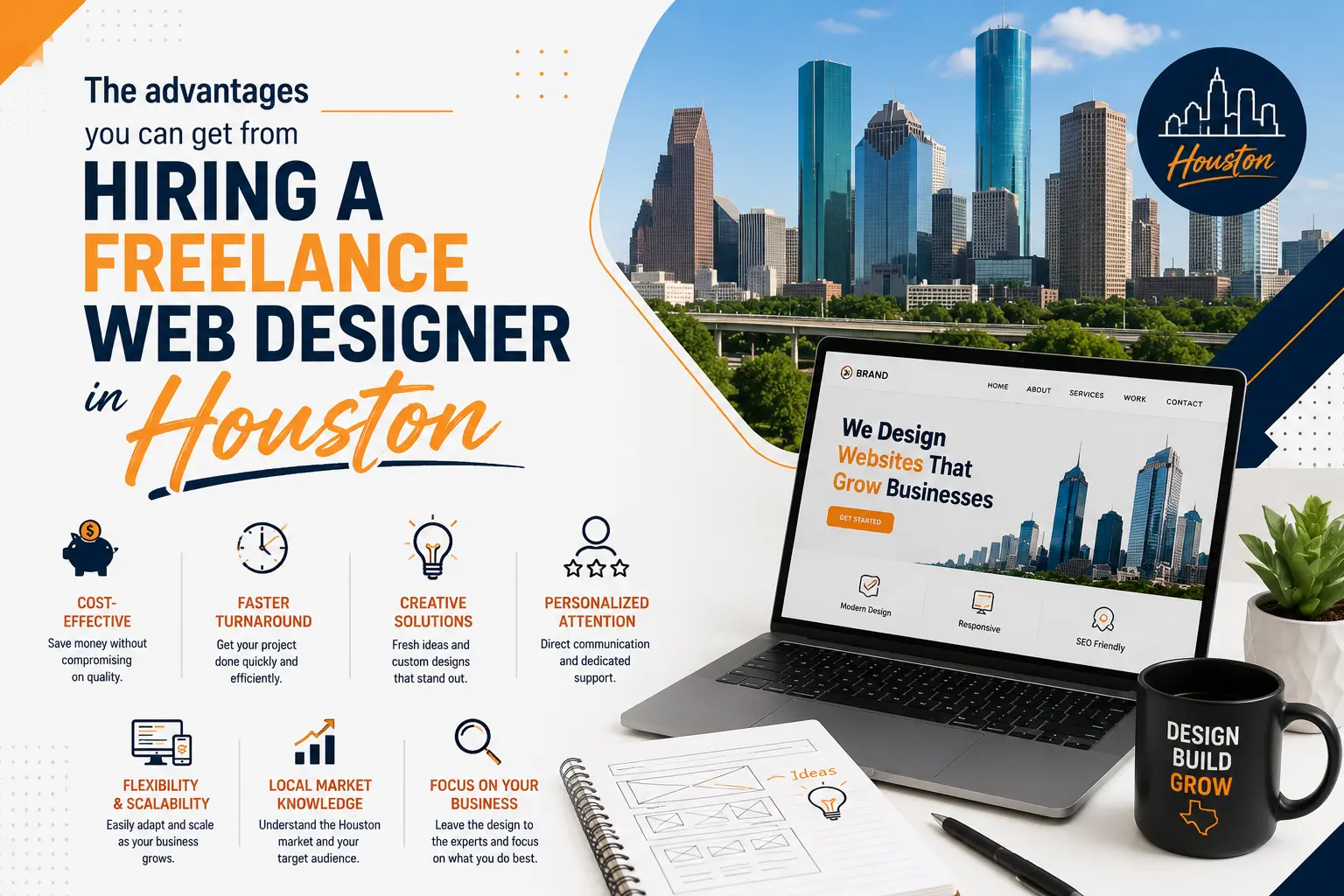 The advantages you can get from hiring a freelance web designer in Houston